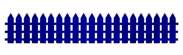 Wooden long fence blue