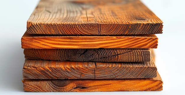 Wooden lumber wood blanks on a white background AI generated image