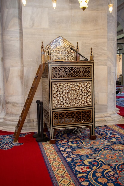 Wooden minbar sermon pulpit of Ottoman times