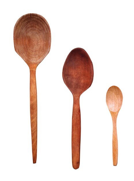 Photo wooden mixing spoons