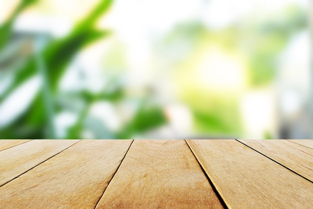 Wooden Mockup and blurred background