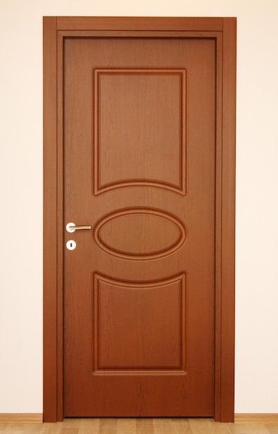 Photo wooden and modern interior door