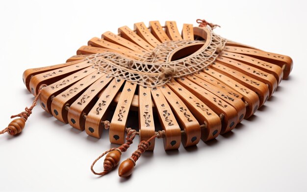 Foto strumento musicale di legno con diverse corde