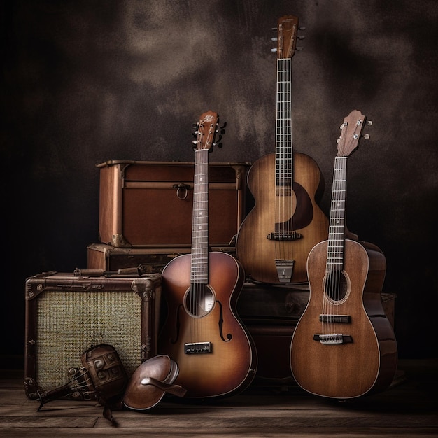 Wooden musical instruments showcase image