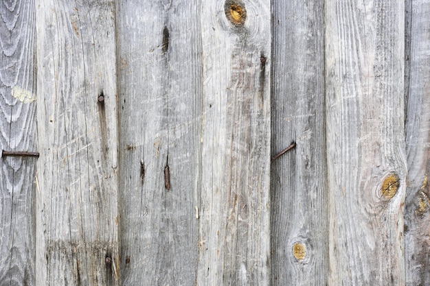 Wooden natural background old paint on wooden fence surface Vintage retro cracked wooden planks