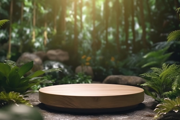 AIが生成した木製天然表彰台製品プレゼンテーション