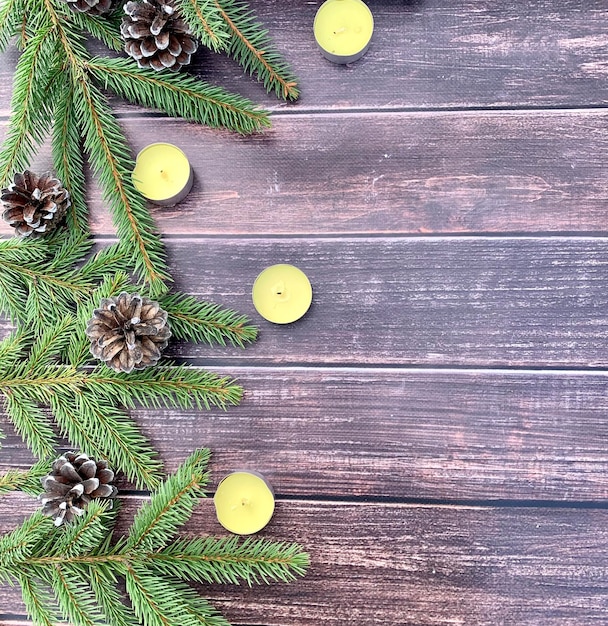 wooden New Year and Christmas background