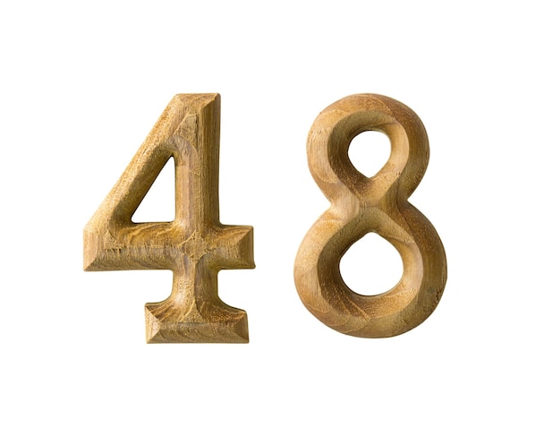 Wooden numeric 48