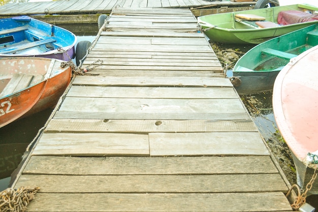 Photo wooden old dock