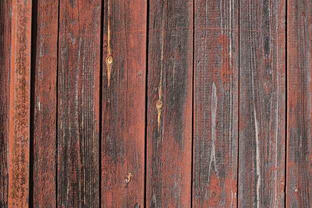 フルスクリーンのボードから作られた木製の古いぼろぼろの壁