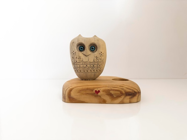 Wooden Owl Figurines Decorations