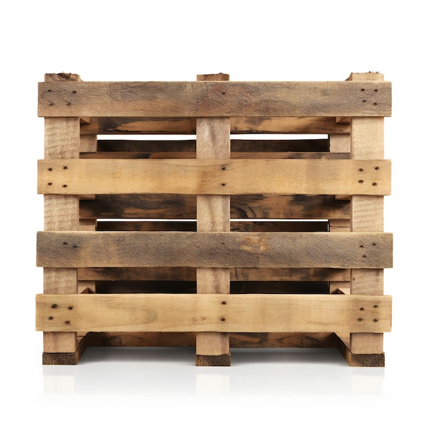 Photo wooden pallet on white background