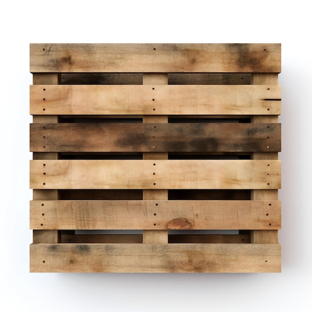 Wooden pallet on white background