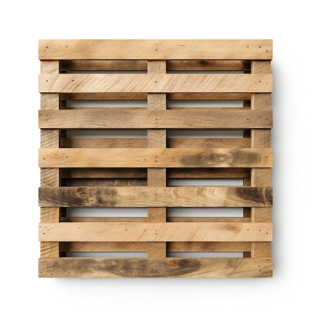 Photo wooden pallet on white background