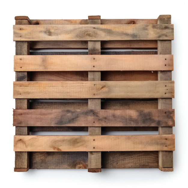 Photo wooden pallet on white background