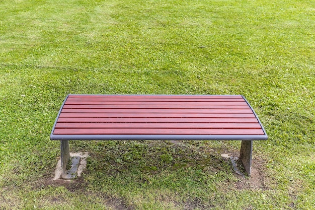 Wooden park bench