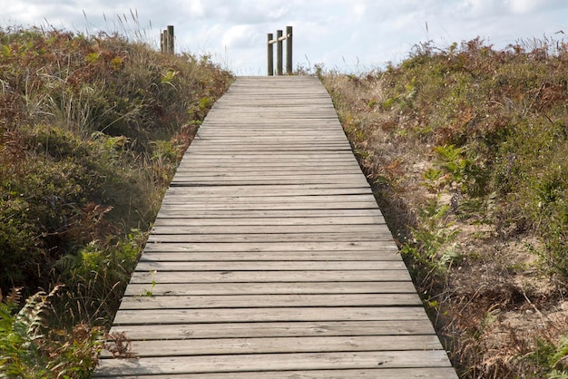 Wooden Path at Xago Beach Asturias Spain