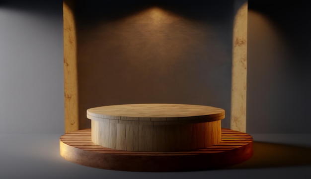 Wooden pedestal commands attention with its unique and artistic design