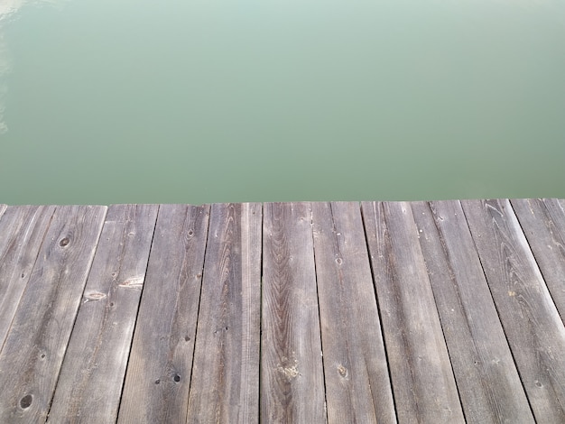 Wooden pier at the lake