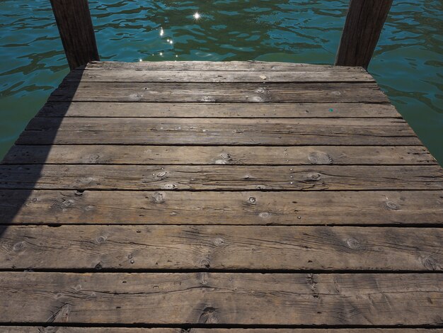 A wooden pier