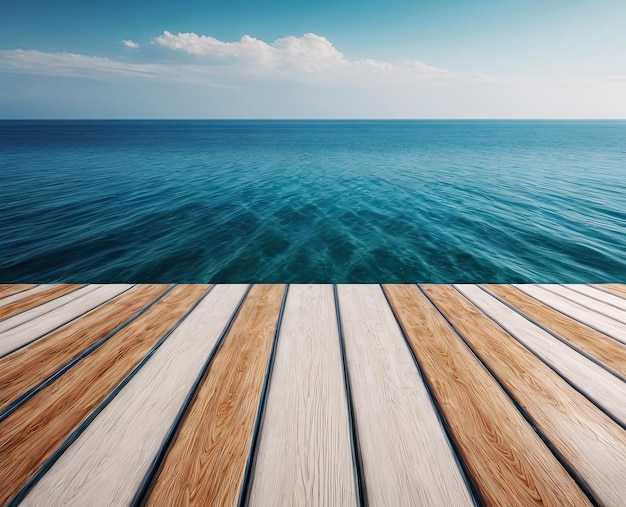 Wooden planks on the pier