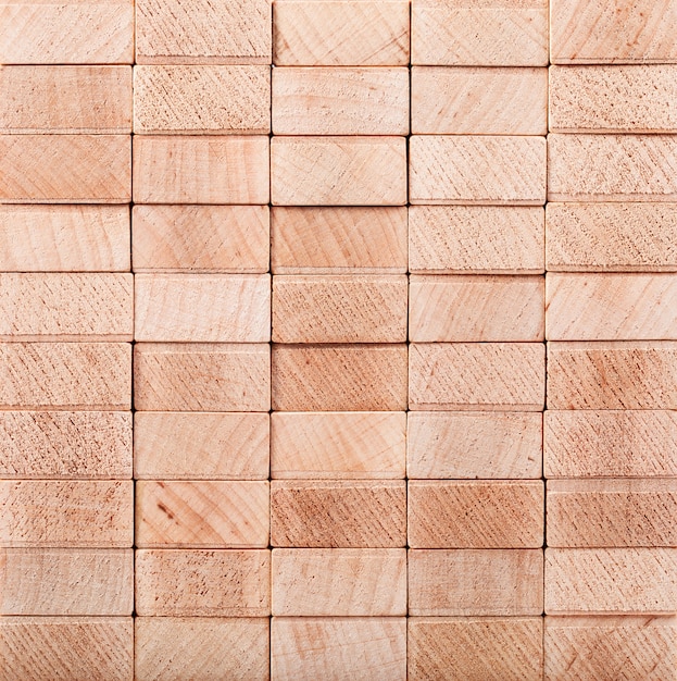 Wooden planks tightly stacked in rows