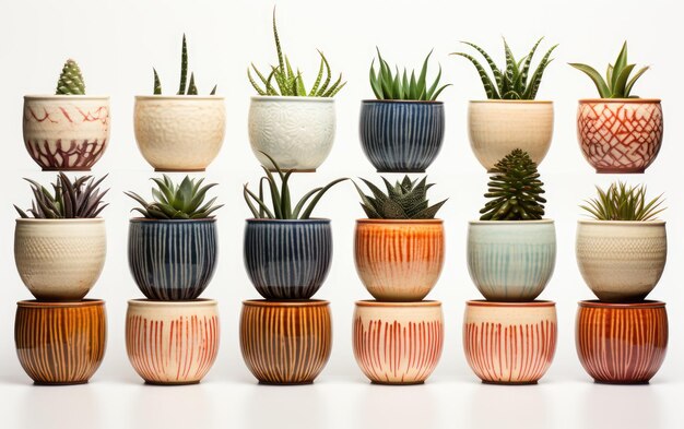 Photo wooden plant pots