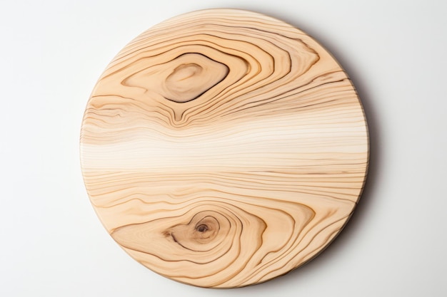 Photo a wooden plate with a heart cut out of it
