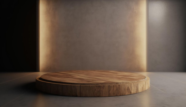 木製の表彰台は信頼性と素朴さを象徴します