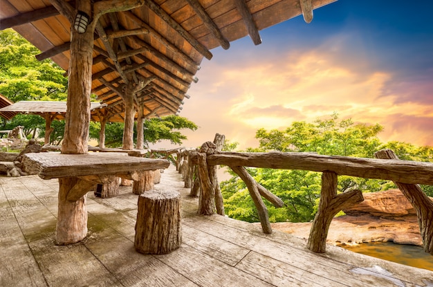 Wooden porch