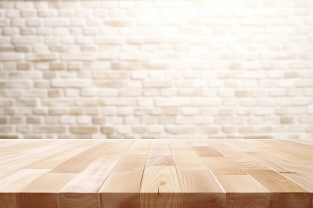 Photo wooden product table from above