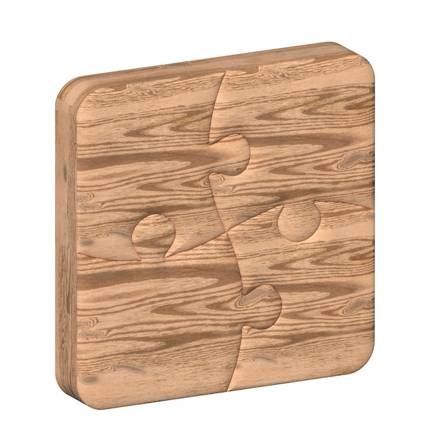 Wooden puzzles solving problems in business Innovation and teamwork in company Pieces of wooden m