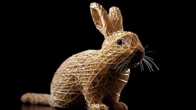 wooden rabbit