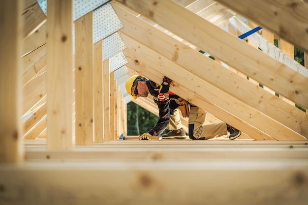 Wooden Roof Frame Building