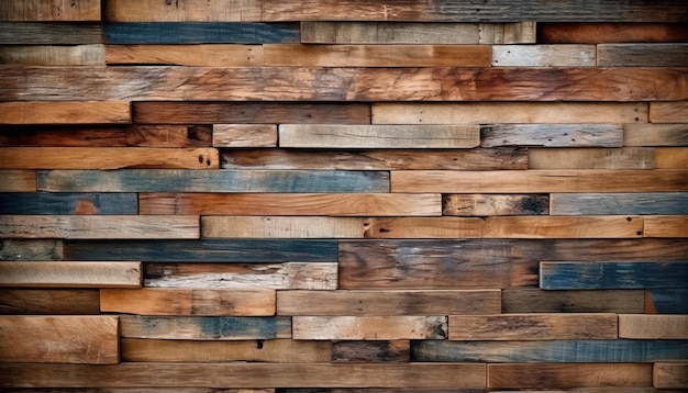 Wooden room wall rendering background Generative Ai