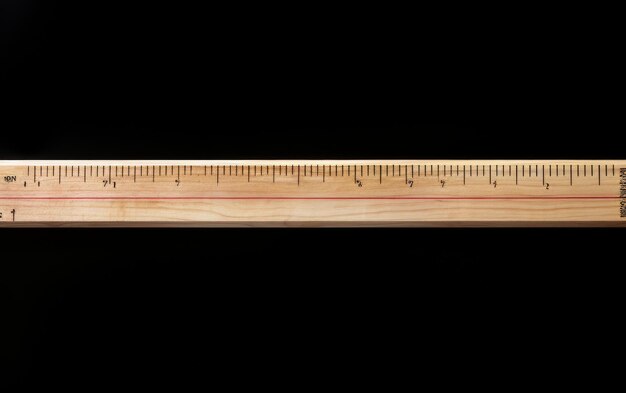 Photo wooden ruler