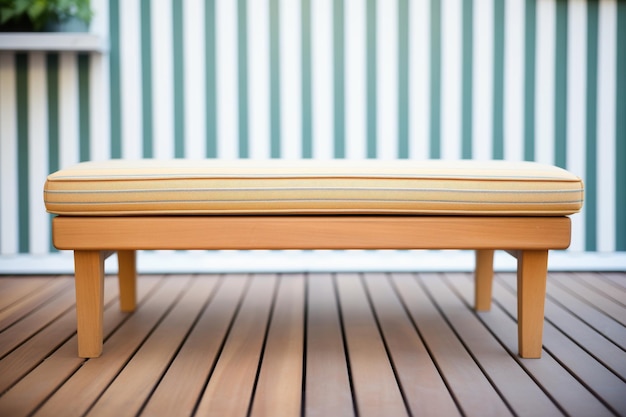 Wooden sauna bench closeup