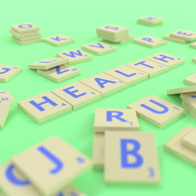 Wooden Scrabble Letters HEALTH