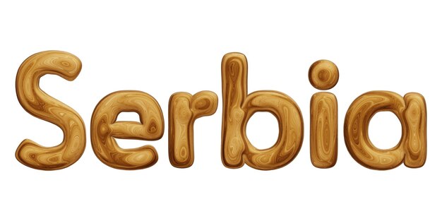 wooden serbia text for country concept