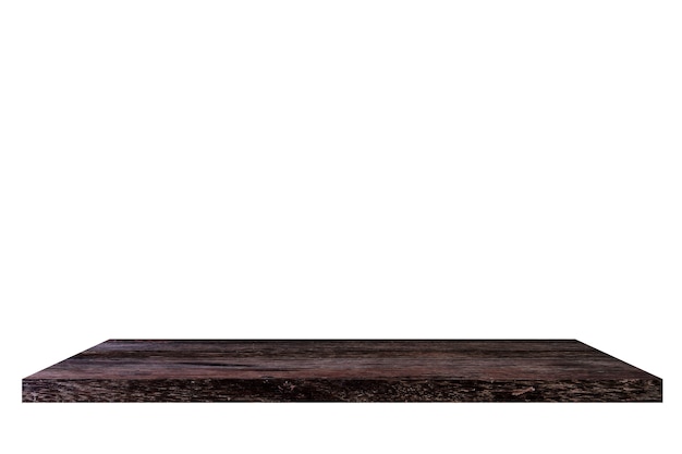 wooden shelf on white backgorund