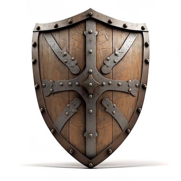 Photo wooden shield armory medieval