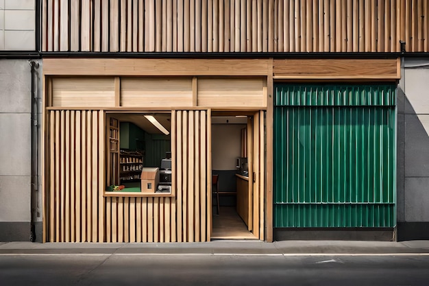 wooden shop facade small store