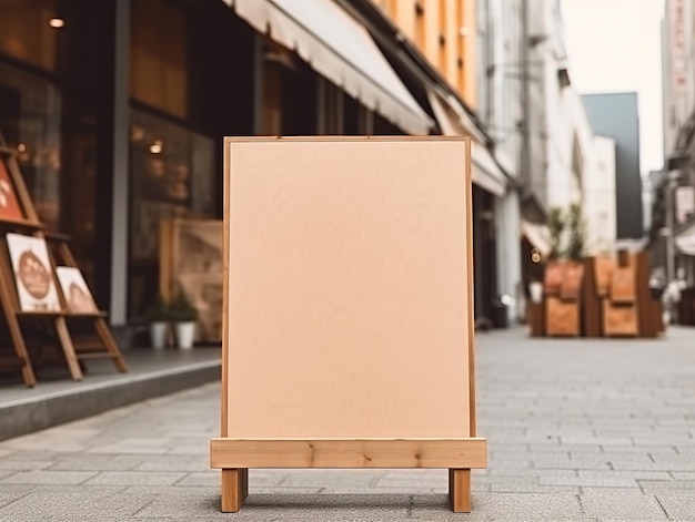 Wooden sign mock up