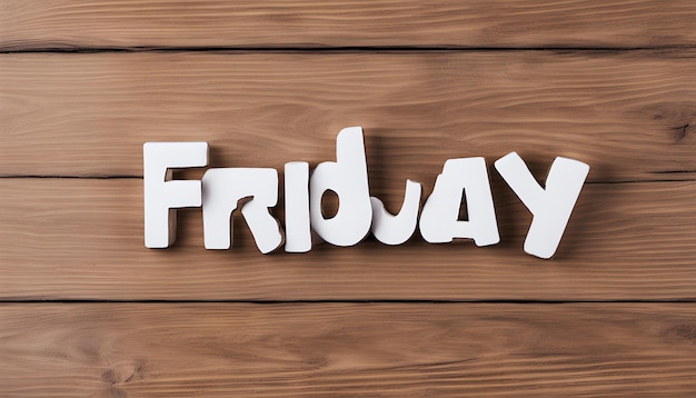 Photo a wooden sign that says friday friday on it