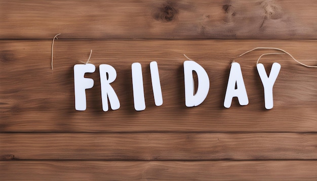 a wooden sign that says friday friday on it