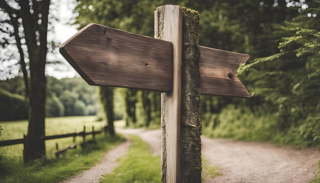 写真 歩道 の 近く の 木製 の 標識