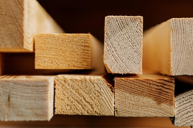 Wooden slats. Natural wood background texture of boards.