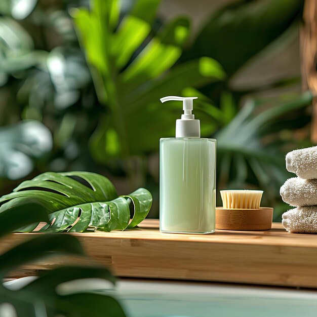 A wooden spa tub