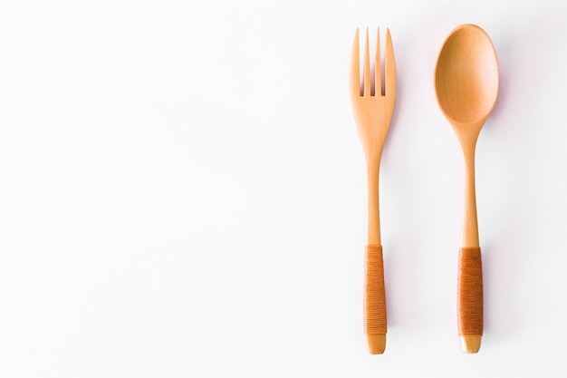 Wooden spoon and fork.