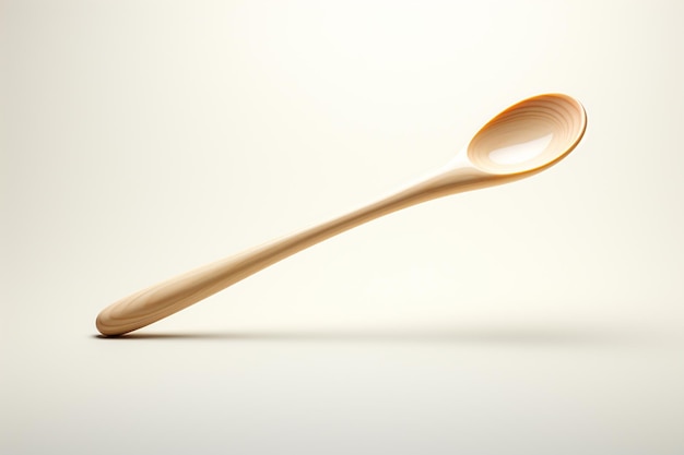 Wooden spoon isolated on a white background 3d illustration